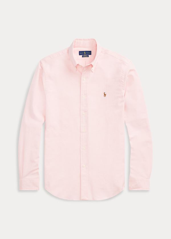 Camisa Oxford Polo Ralph Lauren Hombre Rosas - Slim Fit Stretch - RJSGU4183
